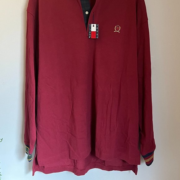 Tommy Hilfiger Long Sleeve Polo with Embroidered Emblem - NWT - Picture 8 of 14